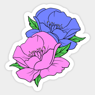 Violacea Rose Hand Drawn Gardening Gift Sticker